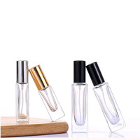 Flacon pulvérisateur carré transparent personnalisé de 5 ml et 10 ml, atomiseur de parfum en verre avec pompe pulvérisatrice, 100 pièces