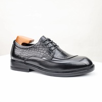 Chaussures en cuir décontractées à lacets, style britannique, imperméables, respirantes, antidérapantes, à semelle souple, imprimé animal, gaufrées, pour l'automne