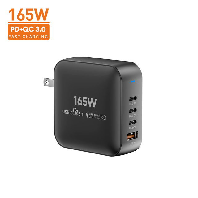 165W Gan Chargers 100W GaN USB Type C PD QC Fast UK EU US Laptop Mobile Phone Wall Charger Chargeur Cargador for iPhone Samsung
