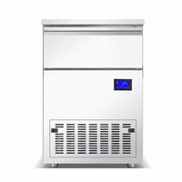 Machine à glaçons commerciale avec compresseur, coque métallique, production quotidienne de 95 kg, capacité de stockage de 45 kg, compatible 220V/110V, automatique