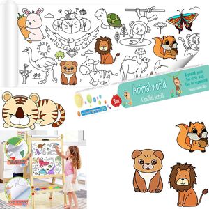 Logo personalizzato stile carino per bambini bastone pittura murale giocattolo educativo-disegno prenotato e rotolo <span class=keywords><strong>di</strong></span> carta <span class=keywords><strong>da</strong></span> colorare - Product Image 2