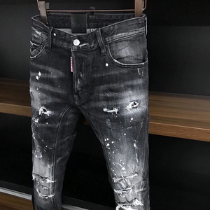 Vente en gros d'usine Jeans déchirés vintage délavés pour hommes Jeans épissés pour hommes Jeans tendance pour hommes - Product Image 2