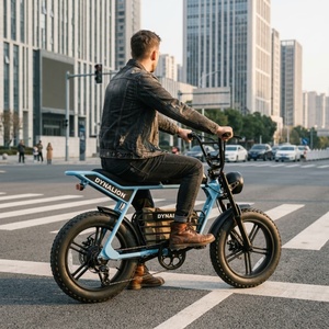 Vélo électrique de style cyclomoteur rétro avec pneus larges de 20 pouces, vélo électrique <span class=keywords><strong>vintage</strong></span> Scrambler pour les trajets urbains et les tout-terrain pour adultes - Product Image 2