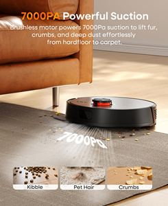 Robot Aspirador y Fregador con Limpieza en Seco y Húmedo, Autovaciado, Mapeo de Múltiples Pisos, 6500Pa, Potencia para Alfombras, Cepillos Anti-Enredos - Product Image 5