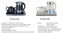 Théière turque en porcelaine électrique avec appareils ménagers théière Samovar en verre électrique