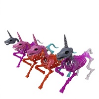 Décorations de squelettes en plastique de la marque Bohui pour Halloween, en forme d'os d'animaux (oiseau, chat, poisson, chien, araignée, chauve-souris, dragon) pour les fêtes
