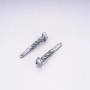 china wholesale Flanged Hex Coated Tek 5 Screws Hex Self-Drilling screws