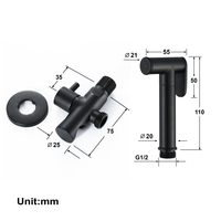 Kit de pulvérisation de Bidet en silicone, accessoire de salle de bains, pistolet de chasse Portable dissimulé, simple, faible pression à froid