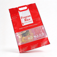 Sac d'emballage pour riz personnalisé en matériau composite PA/PE, 5 kg, épaissi, scellé sur trois côtés, imprimé en couleur