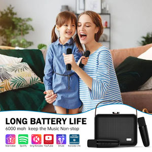 Lecteur de karaoké Bluetooth audio QM1 OEM ODM LOGO, amplificateur sans fil, haut-parleur portable d'extérieur avec microphone - Product Image 4