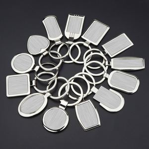 Popular Blank Metal Keychain for DIY Laser Printing Sticker Zinc Alloy Nickel Plating Square Shape Keyring - Product Image 3