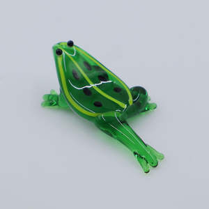 Toptan masa <span class=keywords><strong>Mini</strong></span> boyutu sevimli minyatür küçük Murano yeşil cam hayvan küçük kurbağalar oyuncak heykelcik Diy sanat dekorasyon - Product Image 4