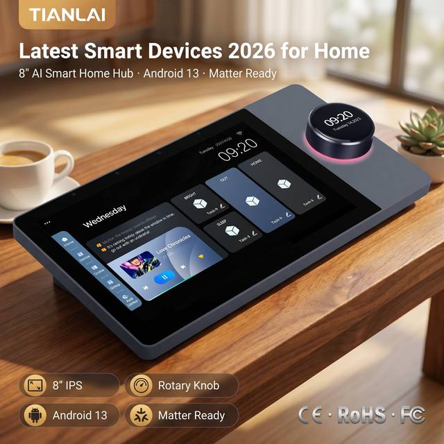TIANLAI 8 Inch Smart Home Control Panel Latest Smart Devices 2026 For Home Android Touch Screen Wholesale Supplier Factory