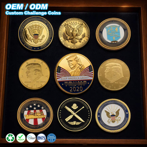 Moneda de desafío personalizada, con diseño de Águila Presidencial de la Marina y Barco <span class=keywords><strong>USS</strong></span>, esmaltada, grabada en 3D y 2D, de metal coleccionable, regalo conmemorativo OEM - Product Image 1