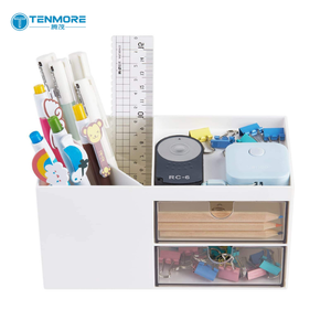 <span class=keywords><strong>Tiroir</strong></span> de rangement de bureau double couche de luxe Macaron, boîte organisatrice esthétique pour cosmétiques et bijoux, décoration de coiffeuse style INS - Product Image 3
