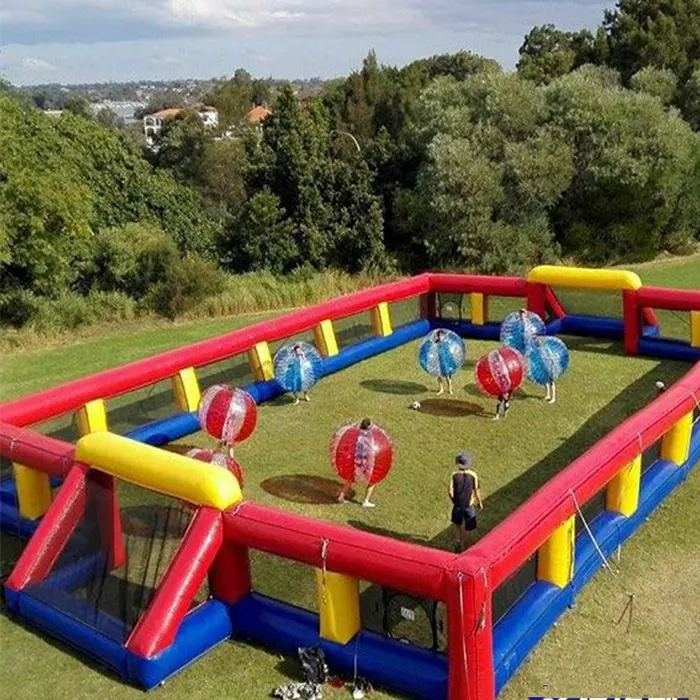 Professionale di vendita della fabbrica gonfiabile di calcio corte campo di calcio gonfiabile gioco di formazione con la bolla palle per il giocatore di calcio