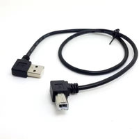 Cable de Impresora USB-A 2.0 Macho a USB-B Macho en Ángulo de 90 Grados (Izquierda/Derecha/Arriba/Abajo)