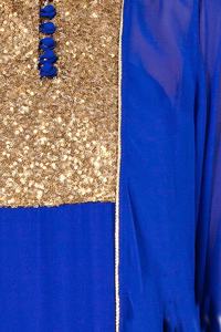 Caftán musulmán azul real de Dubái, Abaya - Product Image 4