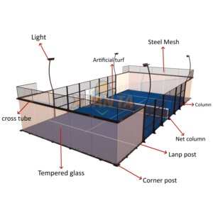 สนามแพเดิลกลางแจ้งระดับพรีเมียม วิวพาโนรามา หญ้าเทียมสีน้ำเงิน หนา 12 มม. - Product Image 1