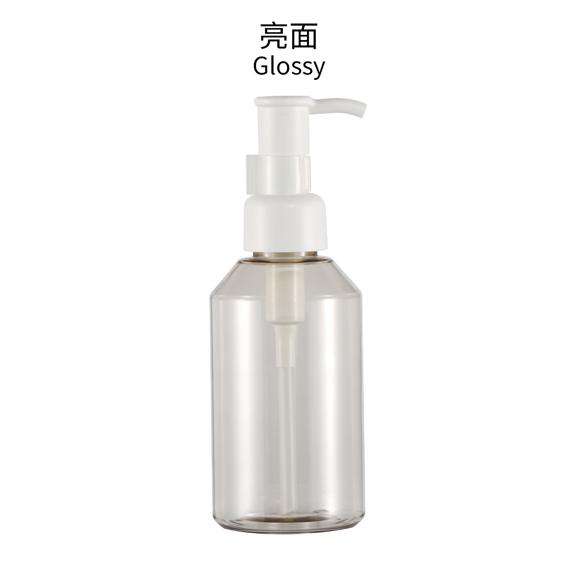 Flacon gris translucide BS pompe blanche