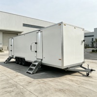 Remorque de toilettes de luxe pour extérieur, idéale pour mariages à la plage et événements en plein air, toilettes portables mobiles