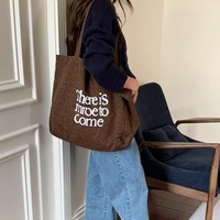 Tas Belanja Kanvas Bottcoola Gaya Vintage Motif Leopard Musim Gugur Dengan Logo Kustom, Kancing Magnet & Kantong Dalam