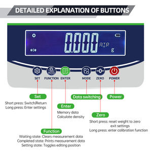 Digitale Plastic Densimeter: Massieve Densimeter/Vloeibare Densimeter; Goudtester & Edelmetaaldensimeter (620G/0.005G) - Product Image 4