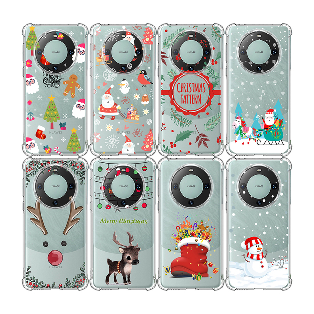 Merry Christmas Airbags Shockproof Mobile Phone Case for HUAWEI Mate 60 Pro