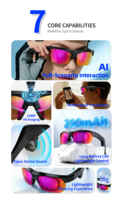 Kacamata Pintar Kamera HD 1080P S100 AI Terjemahan Real-time UV400 TR90 Bersepeda Lari Mendaki