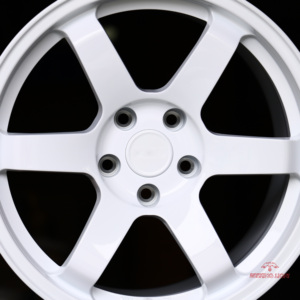 ล้อปลอมแปลงสีขาวสำหรับ GT-R Honda Civic Type R 5X114.3 5X112 4X114.3ขนาด16 17 <span class=keywords><strong>18</strong></span>นิ้ว5X113 <span class=keywords><strong>TE37</strong></span>ออกแบบได้ตามต้องการ - Product Image 2