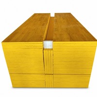 Panneau de coffrage en mélamine jaune en bois d'épinette moderne, imperméable, 3 plis, réutilisable, haute résistance, pour la construction en béton