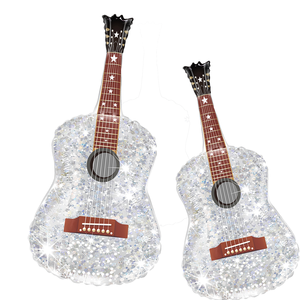 Palloncini Personalizzati CYmylar a Forma di Chitarra, Palloncini in Foil per Concerti, Feste e Celebrazioni - Product Image 1