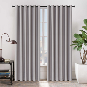 Cortinas Modernas 100% Opacas con Aislamiento Térmico, Resistentes al Fuego para Hotel, con Ojales, Certificación B1 y M1 - Product Image 1