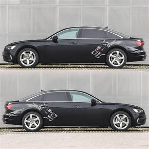 بيع المصنع تصميم الذئب الأنيق 2 شارات السيارة والملصقات الجانبية لتصميم السيارة - Product Image 6