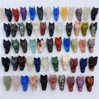Glaucophane Pierre Tête de Dragon cristal têtes d'animaux Produits de guérison naturels pierre artisanat crânes de dragon