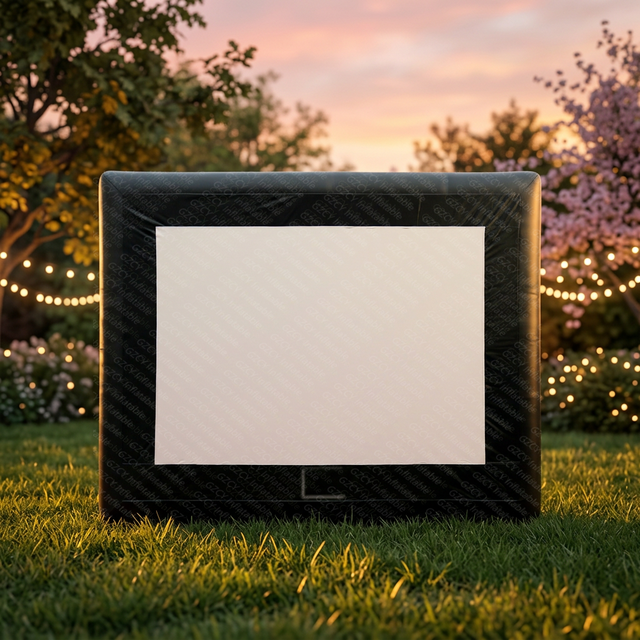 Outdoor Inflatable Movie Screen with Digital Projector Compatible | PVC Oxford Material for Home Backyard Cinema Theater