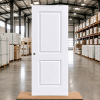 Porte intérieure moderne en MDF moulé, à âme creuse, apprêtée blanche, 2 panneaux, 30x80 po, norme américaine, pour salon