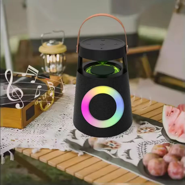 Heavy Bass Audio Sound High-Aesthetic Wireless Speaker with RGB Ambiance Lights Stereo Pairing for Large Living Rooms and Party