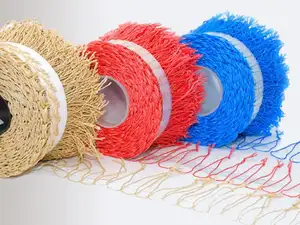 Hotsale russo Twisted pp spago colore beige 2ply fibrillato salsiccia loop spago 100% polipropilene food string