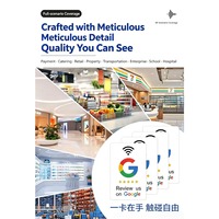 Matte PVC NFC Smart Card, NTAG215 Chip, Unterstützung für individuellen Druck, Google-Bewertungskarte für Einzelhandelsgeschäfte