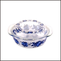 Plat de cuisson rectangulaire en verre transparent, résistant à la chaleur, 4,5 L, avec couvercle, pour la cuisine, vente en gros à prix réduit