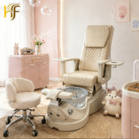 Fauteuil de pédicure spa massant électrique avec massage magnétique et dossier inversé pour salon de manucure