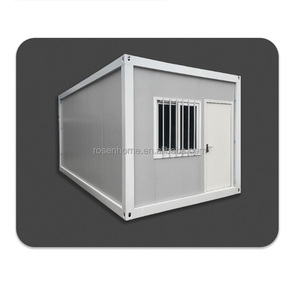 Contenedor prefabricado modular de 20 pies de alta calidad, casa, cafetería, tienda, paquete plano plegable de construcción rápida para uso en almacén de guardia de oficina - Product Image 2