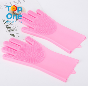 Guantes de silicona reutilizables para lavar platos, guantes mágicos fáciles de limpiar para tareas domésticas, Material de goma resistente al calor - Product Image 6