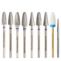 Fraise à ongles électrique en carbure pour fabricants en gros, fraise de fraisage pour le retrait du gel, embouts de perceuse à ongles en carbure 3/32''