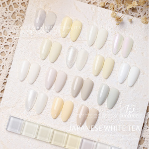 Ailanuo ชุดกาวทาเล็บ15สีสีสีขาวทึบออกแบบมาเป็นพิเศษสำหรับกาวทาเล็บแบบทำมือ - Product Image 1