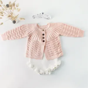 Pasgeboren Baby Outfit Gebreide Trui Vesten + Bodysuit 2 stuks Set Baby Girl Verjaardag Kleding Set Roze wit Grijs Beschikbaar