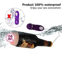 Godet de masturbation masculin électrique en forme de bouteille de bière, avec stimulation vaginale et orale, pour simulation d'avion