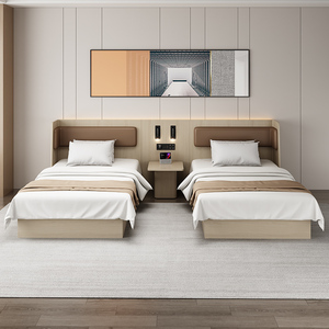 Bilido <span class=keywords><strong>Deluxe</strong></span> Queen Bed Modern Wood Panel Dormitorio Suite para hoteles y villas estándar para Holiday Inn Apartment & Hostel Habitaciones - Product Image 3