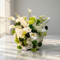 Fournitures de décoration de mariage, boules de fleurs en plastique, grands centres de table, Saint-Valentin, remise de diplôme, fait main